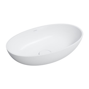 OMNIRES SHELLUN BM Umywalka nablatowa, 60 x 35 cm BIAŁY MAT