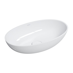 OMNIRES SHELLUN BP Umywalka nablatowa, 60 x 35 cm BIAŁA