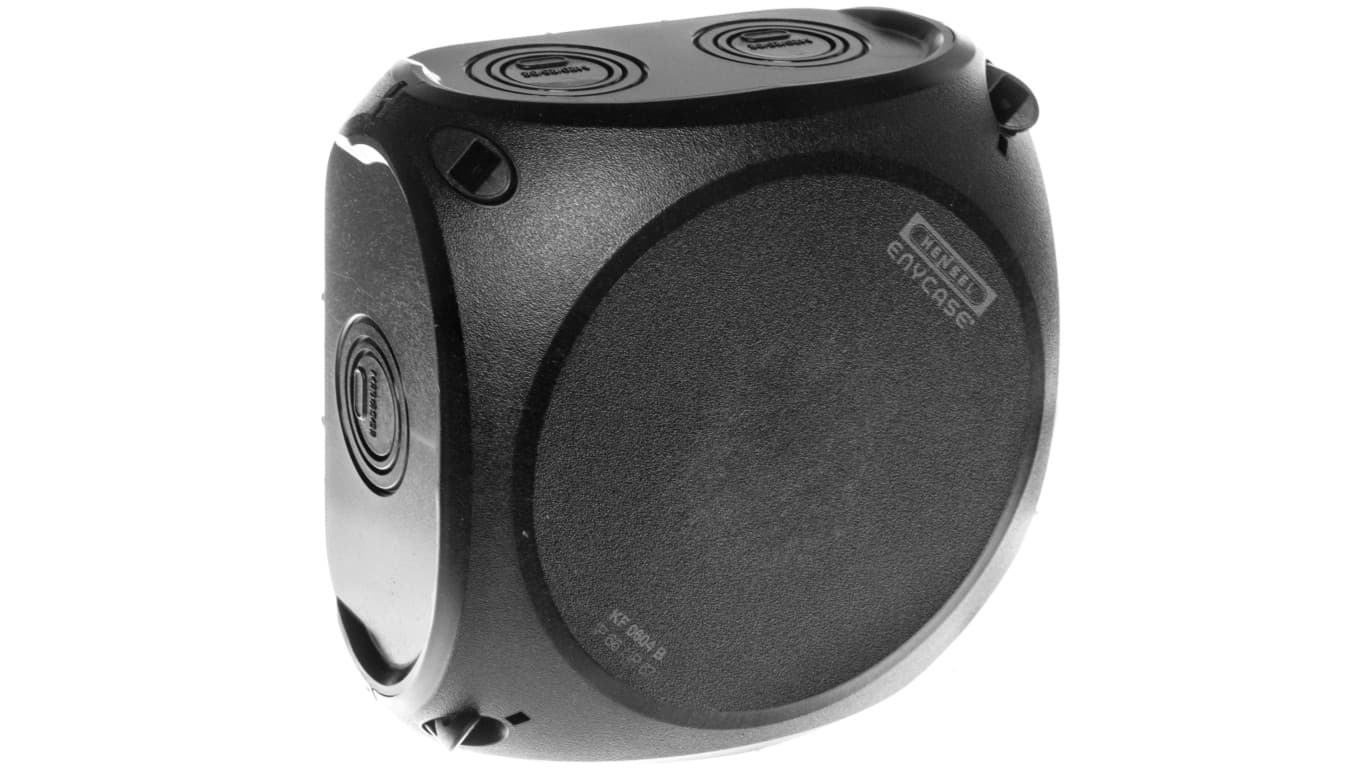 Hensel Puszka n/t 130x130x77mm 5P 4 mm2 IP66/67 czarna KF 0604 B 62000054