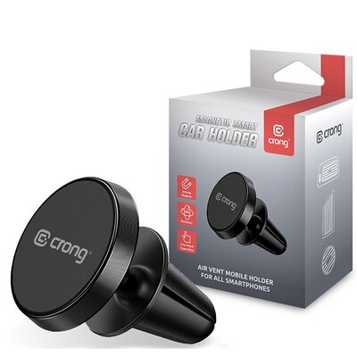 Crong Crong Magnetic Smart Car Holder Magnetyczny uchwyt samochodowy do telefonu czarny) 10_17742
