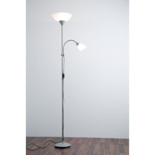 Trio RL Erzwo R4393-87 lampa podłogowa stojąca 1x150W E27 + 1x40W E14 tytan / biały