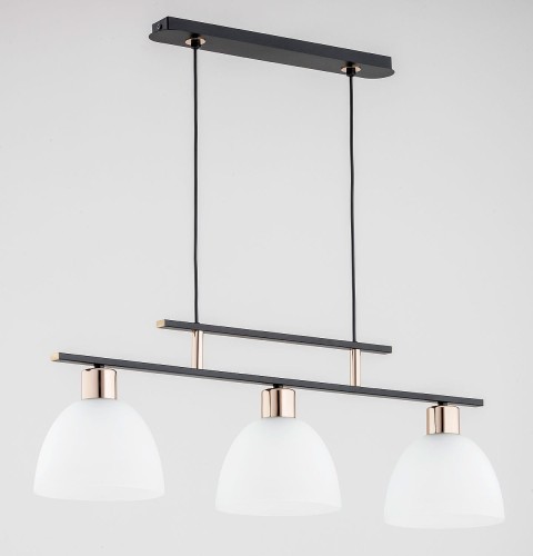 Alfa Sonata Black lampa wisząca 3-punktowa czarna/złota 63005