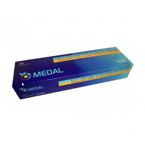 MEDAL Torebki do sterylizacji MEDAL 90 mm x 260 mm 200 szt TOW017836