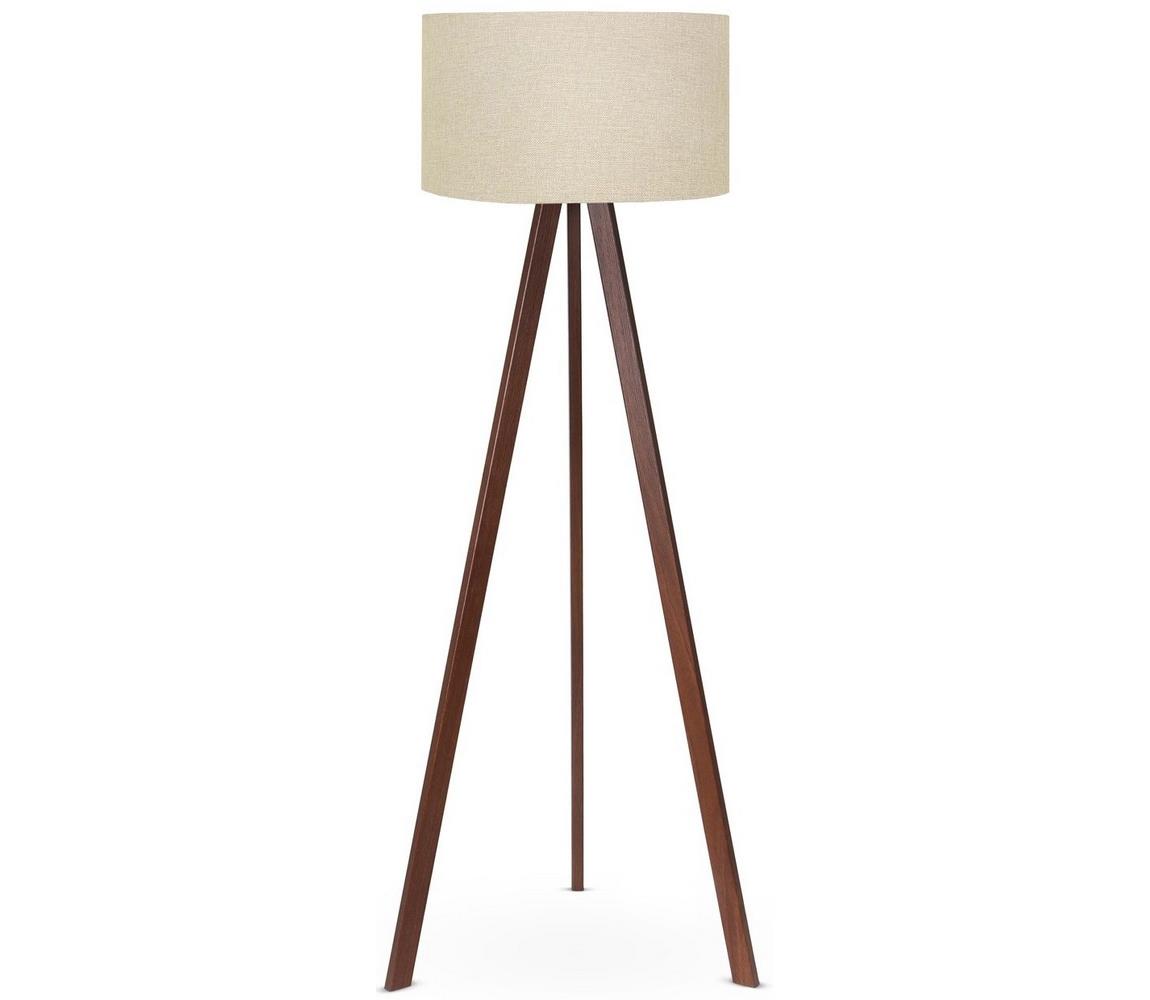 Lampa stojąca AYD 1xE27/60W/230V beżowa/brązowa