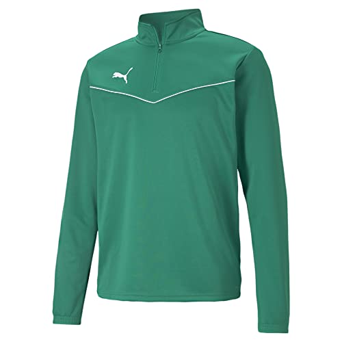 Puma Męska teamRISE 1/4 Zip Top koszulka, pieprz zielony biały, L 657394