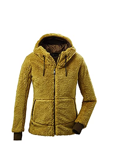 G.I.G.A. DX Damska kurtka polarowa Gw 33 Wmn Kntflc Jckt Casual Windlock/Teddy z kapturem żółty żółty wypalany 40 37542-000