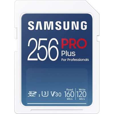 Samsung Karta PRO Plus 2021 SDXC 256 GB Class 10 UHS-I/U3 V30 MB-SD256K/EU MB-SD256K/EU