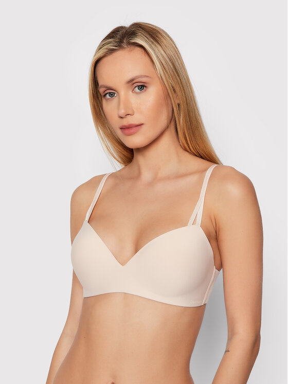 Calvin Klein Underwear Biustonosz push-up Seductive Comfort 000QF6017E Beżowy
