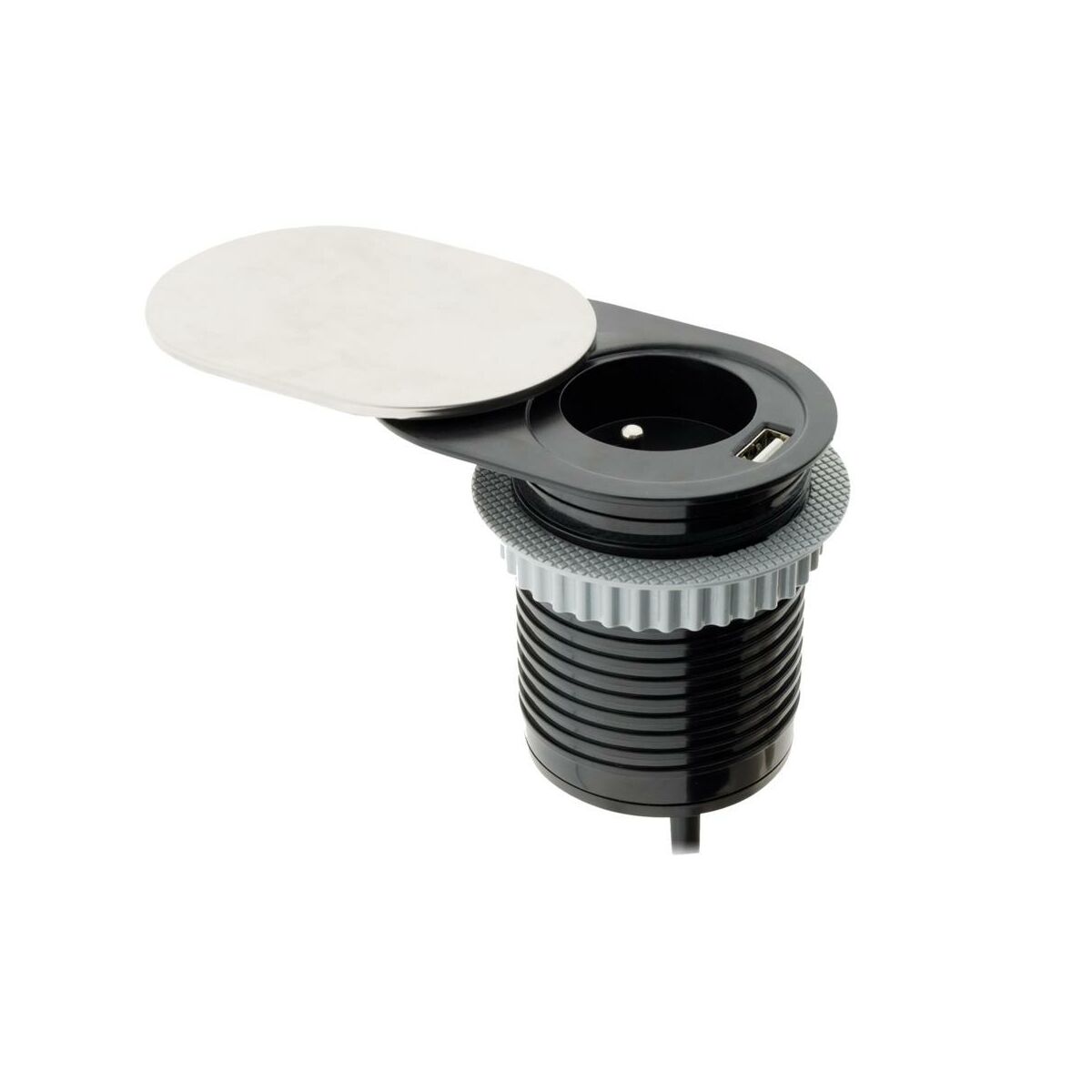 Otio Gniazdko wpuszczane 2P+Z 1 x USB