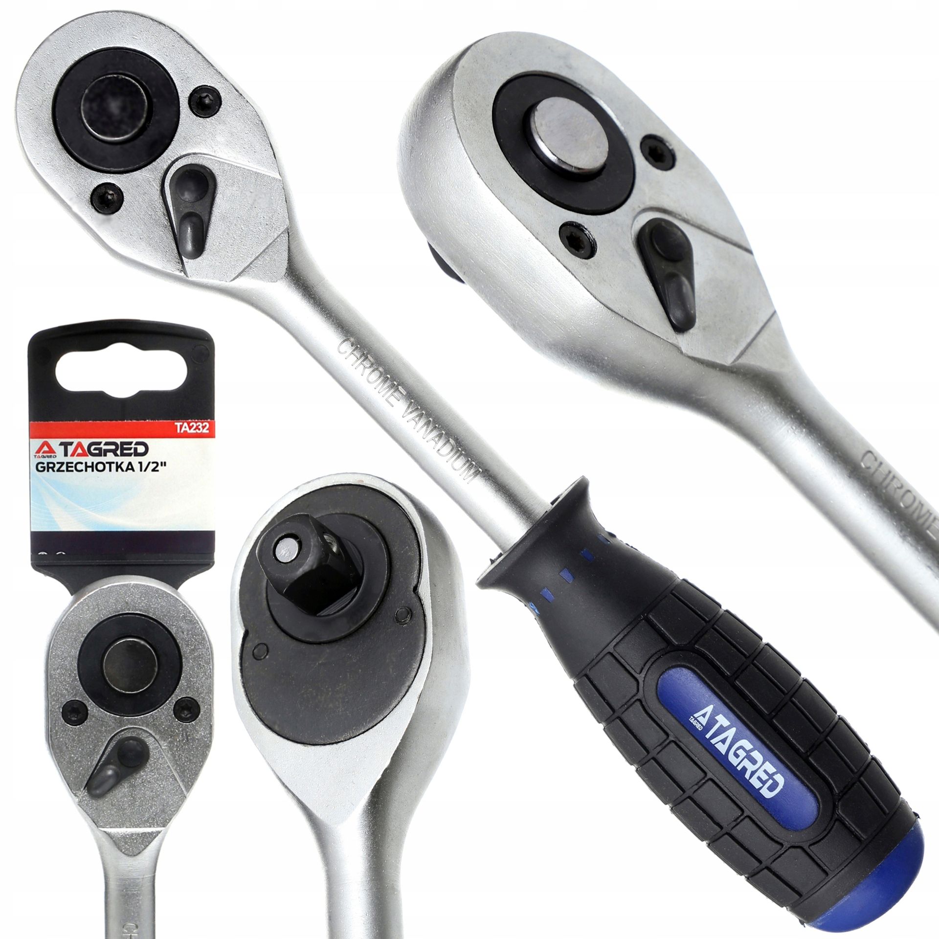 Grzechotka 1/2 Treszczotka Pokrętło Nasadki CrV