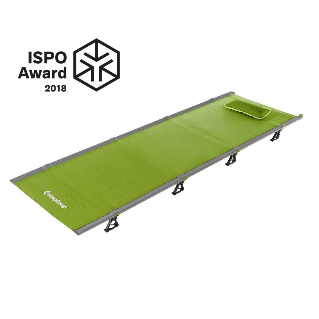 King Camp kuchenna łóżko ultralekkie Camping aluminium składane łóżko kempingowe do leżenia wewnątrz na zewnątrz do obciążenia do 120 kg na kemping wędrówki podróże, wspinaczka, 190 × 64 × 12 cm, ziel (6927194734730)