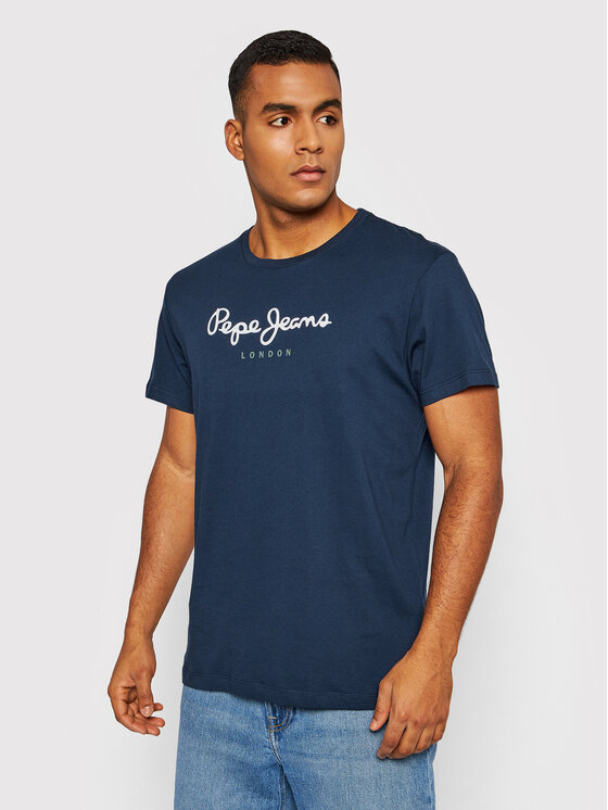 Pepe Jeans T-Shirt Eggo PM508208 Granatowy Regulr Fit