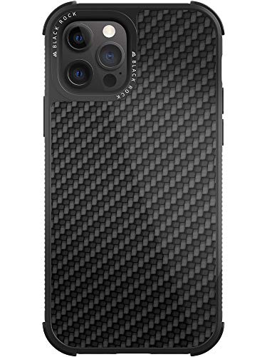 Black Rock - Wytrzymałe etui Real Carbon pasuje do Apple iPhone 12/12 Pro I etui na telefon komórkowy, włókno węglowe (czarne)