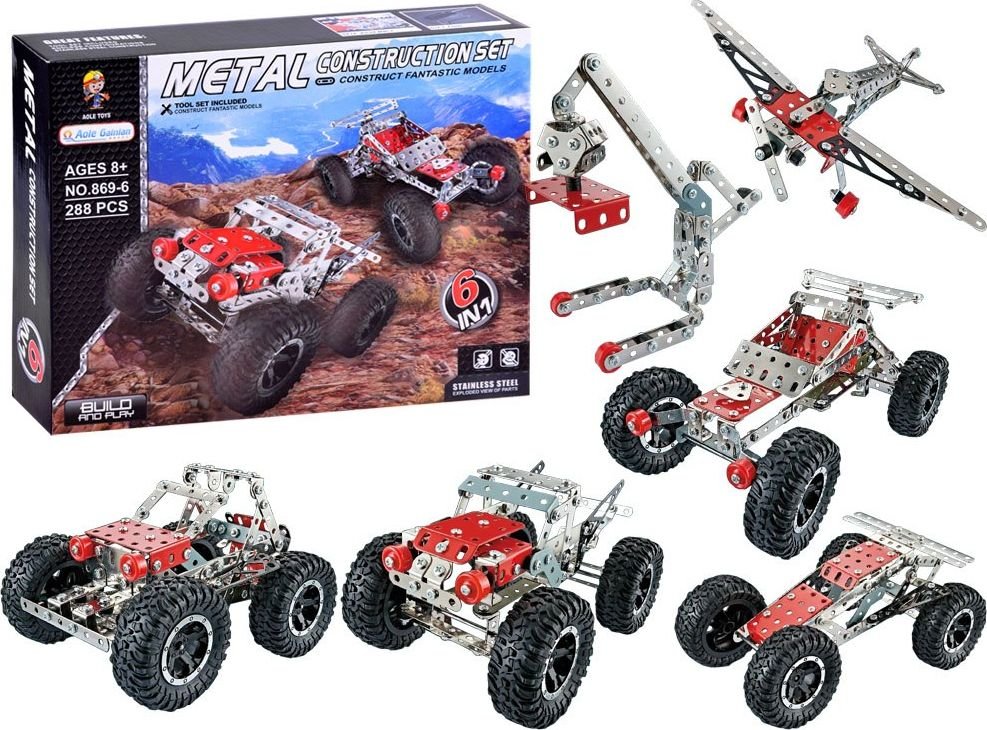 Jokomisiada Metalowe klocki konstrukcyjne 288 el 6w1 ZA3870