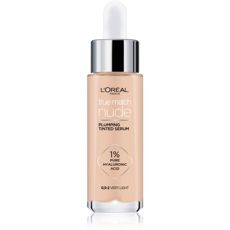 Loreal Paris Paris True Match Nude Plumping Tinted Serum serum do ujednolicenia kolorytu skóry odcień 0.5-2 Very Light 30 ml