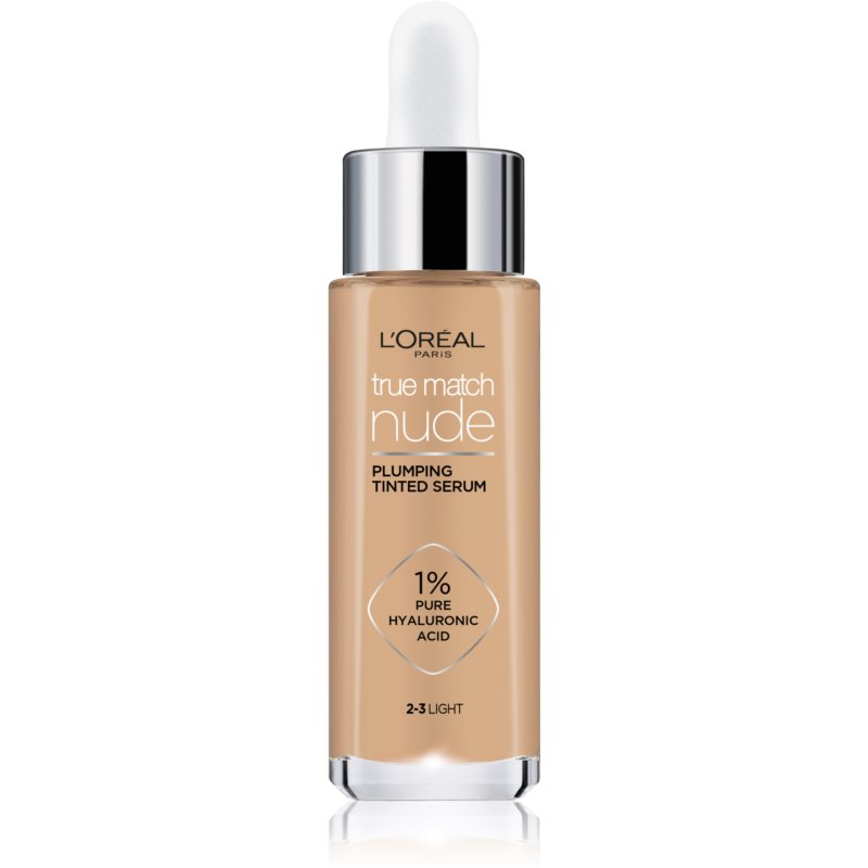 Loreal Paris Paris True Match Nude Plumping Tinted Serum serum do ujednolicenia kolorytu skóry odcień 2-3 Light 30 ml