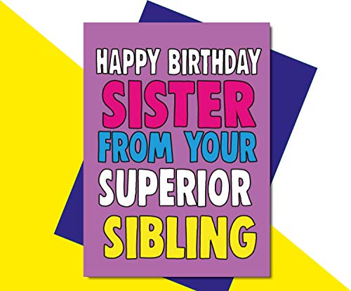 Siostra kartka urodzinowa brata siostra zabawna C613