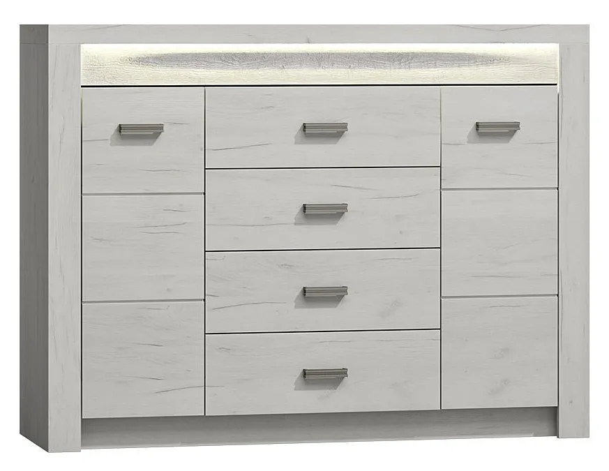Komoda W Biały Kolorze Kraft Swobodny D9-D19