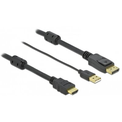 Kabel HDMI(M)-Displayport (M)4K 7M Usb A(m) 85967