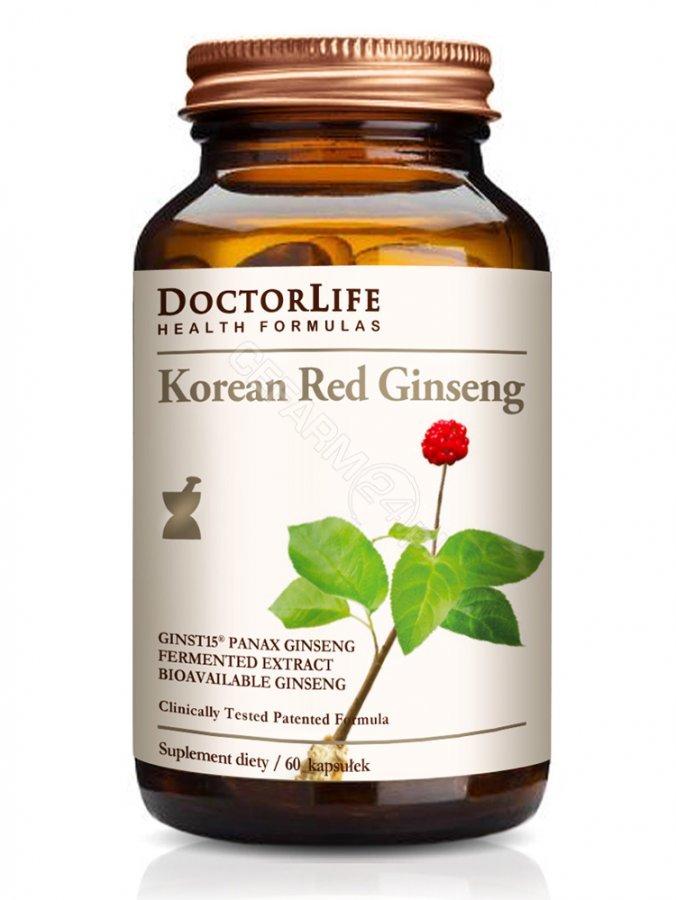 Doctor Life Doctor Life Korean Red Ginseng czerwony żeń- szeń koreański 300mg suplement diety 60 kapsułek