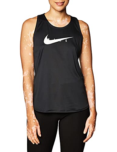 Nike Damska koszulka Nike Swoosh Run Czarny/Silv Reflexion 42