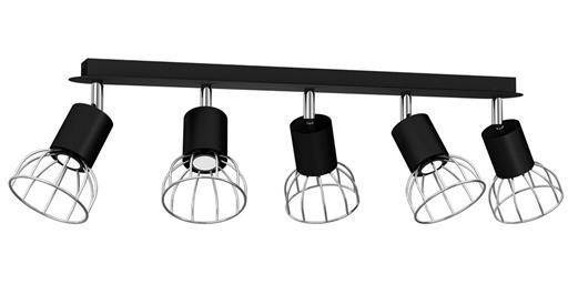 Lampa Sufitowa DANTE, MLP7358, czarny/chrom, 5x8W LED GU10