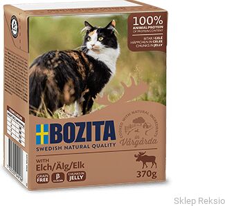 BOZITA Kawałki w galaretce z mięsem łosia 370g