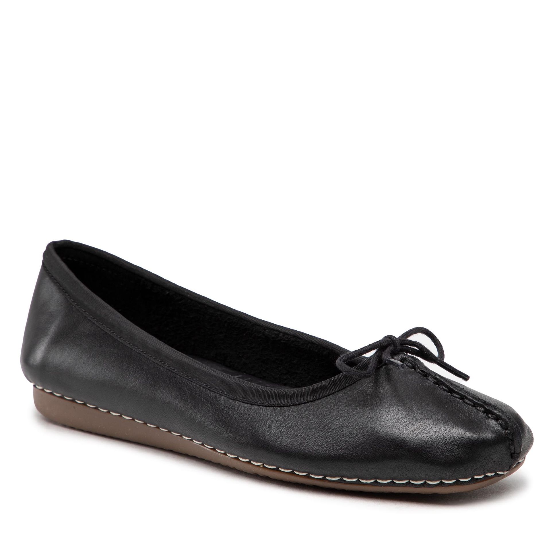 Clarks Baleriny Freckle Ice 203529294 Black Leather