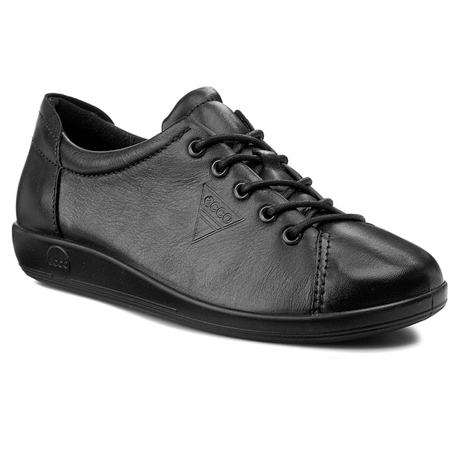 Ecco Półbuty Soft 2.0 20650356723 Black With Black Sole