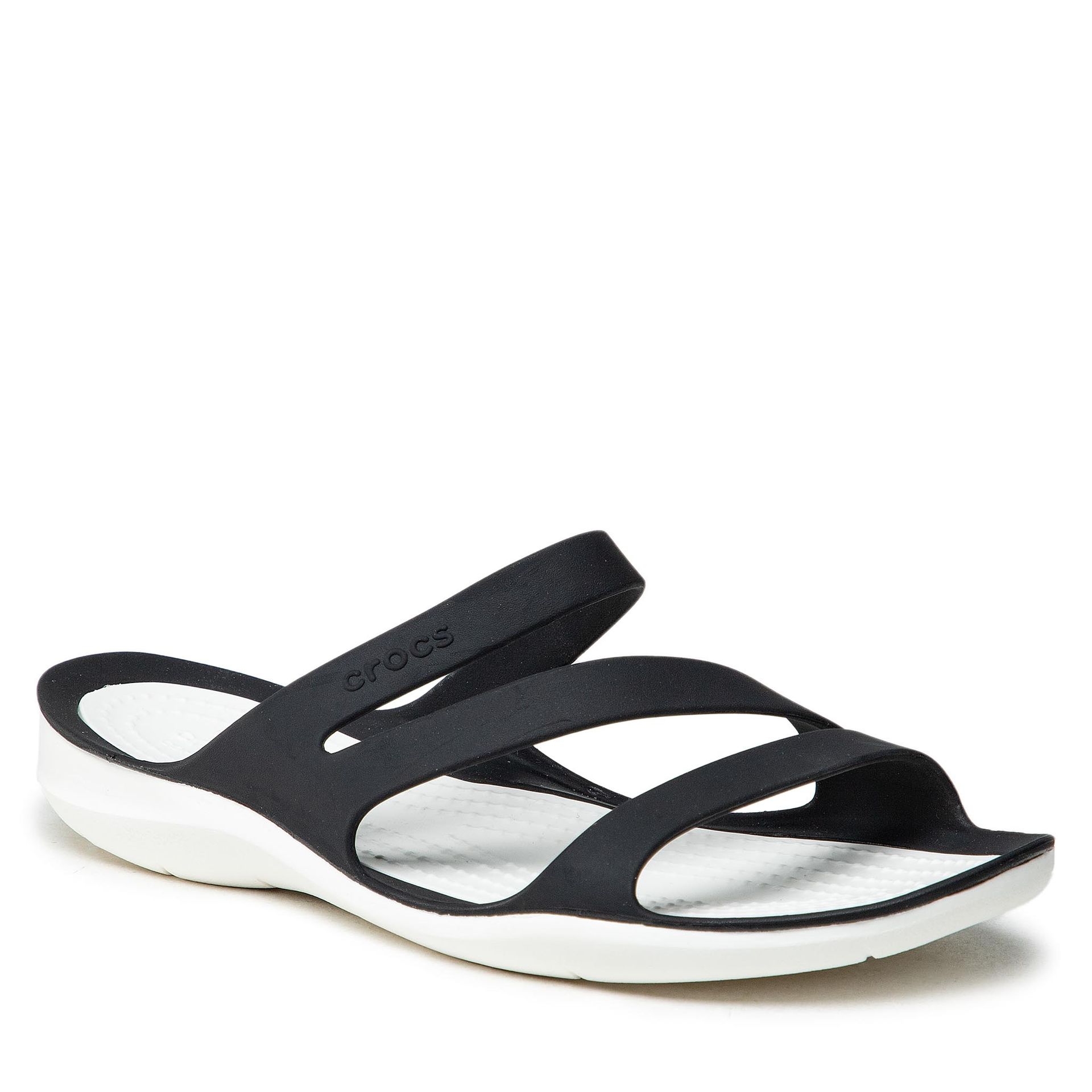 Crocs Klapki Swiftwater Sandal W 203998 Black/White