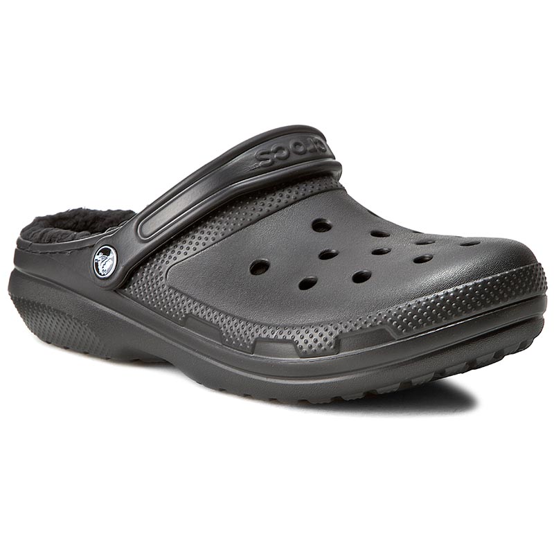 Crocs Klapki Classic Lined Clog 203591 Black/Black