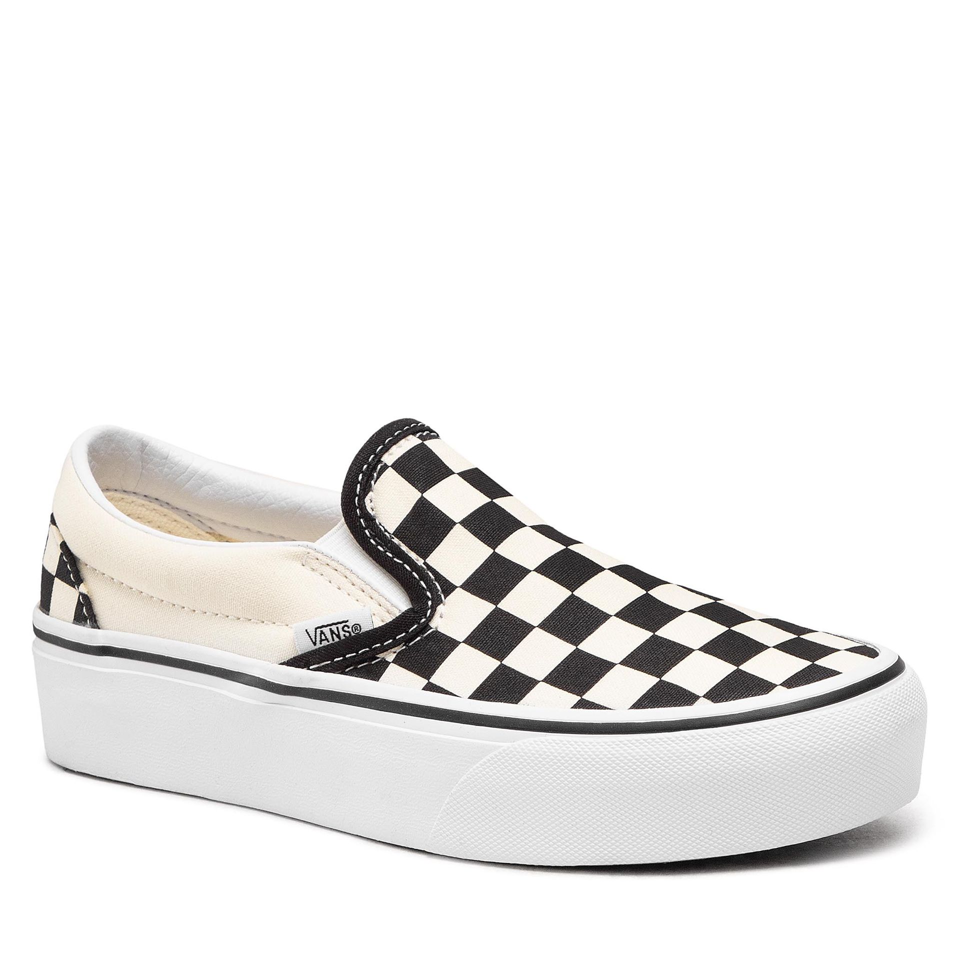 Vans Tenisówki Classic Slip-On P VN00018EBWW Blk&Whtchckerboard/Wht