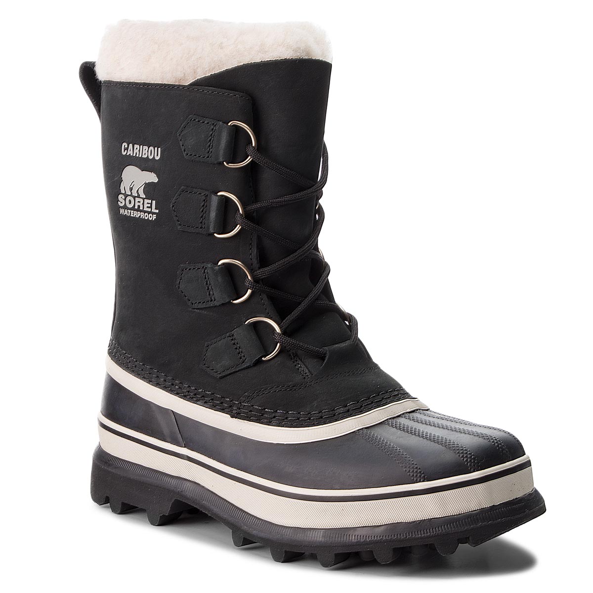 Sorel Śniegowce Caribou NL1005 Black/Stone 011