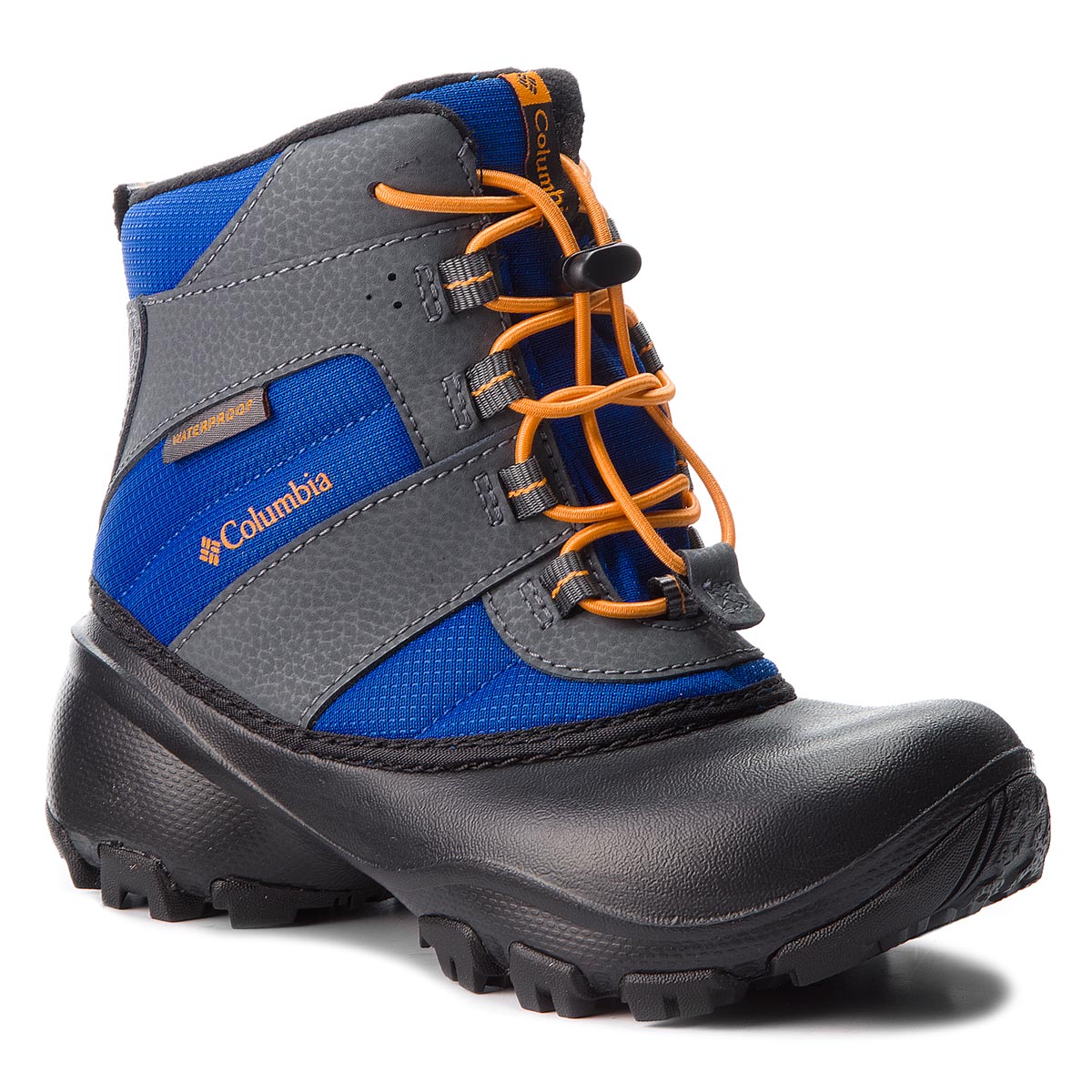 Columbia Śniegowce Childrens Rope Tow III Waterproof BC1322 Azul/Orange Blast 437