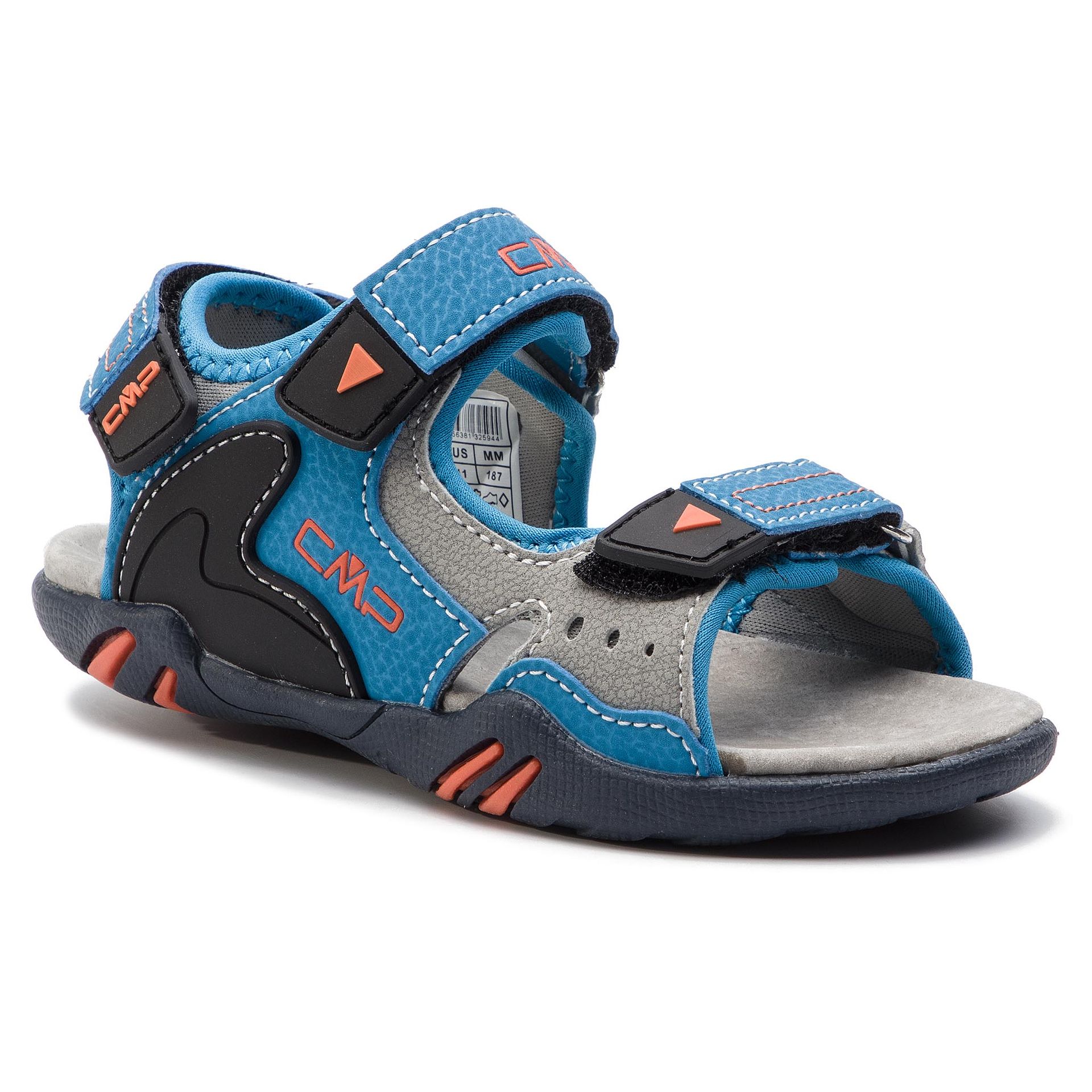 Sandały CMP - Kids Alphard Hiking Sandal 39Q9614 Cyano/Orange 25MC