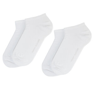 Tommy Hilfiger Zestaw 2 par niskich skarpet damskich Basic Canoodle 343024001 White 300