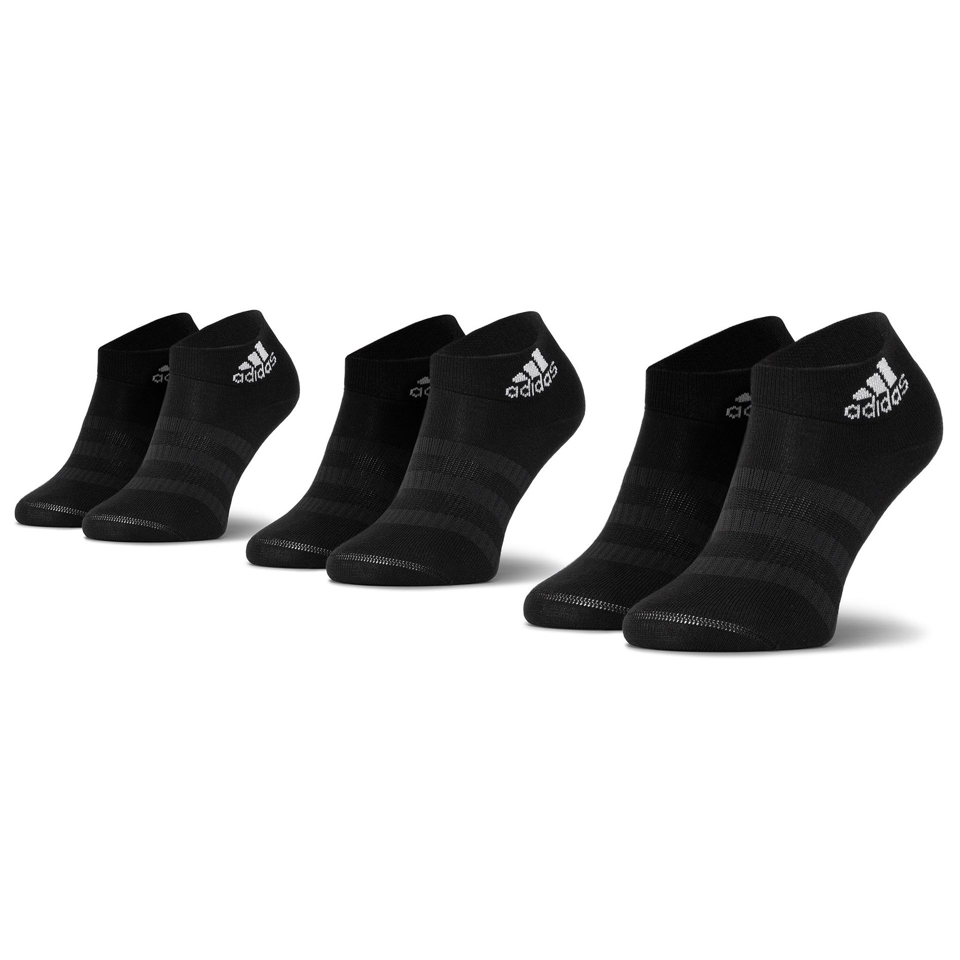 Adidas Zestaw 3 par niskich skarpet unisex Light Ank 3Pp DZ9436 Black/Black/Black
