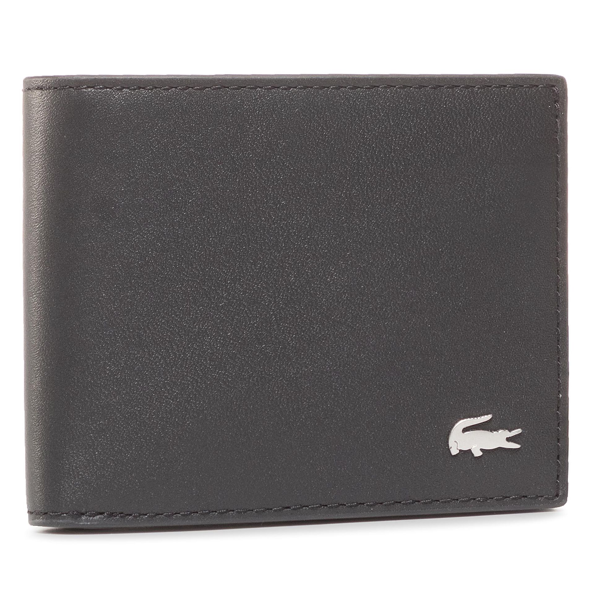 Lacoste Mały Portfel Męski S Slim Billfold Id Slot NH1407FG Black 000