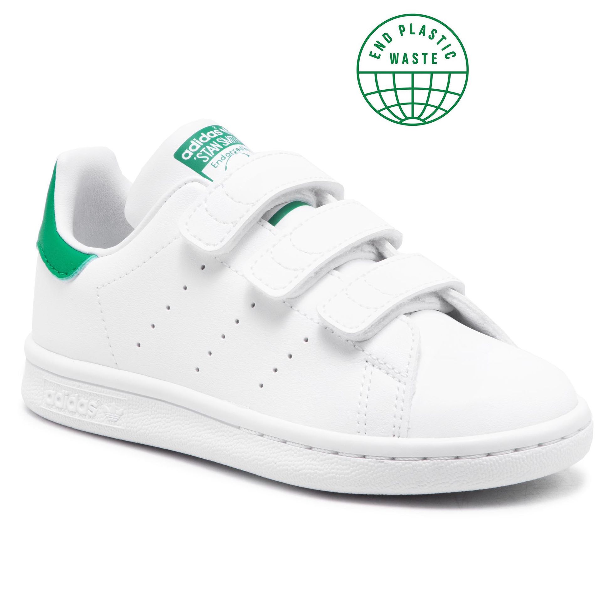 Adidas Buty Stan Smith Cf C FX7534 Ftwwht/Fthwht/Green