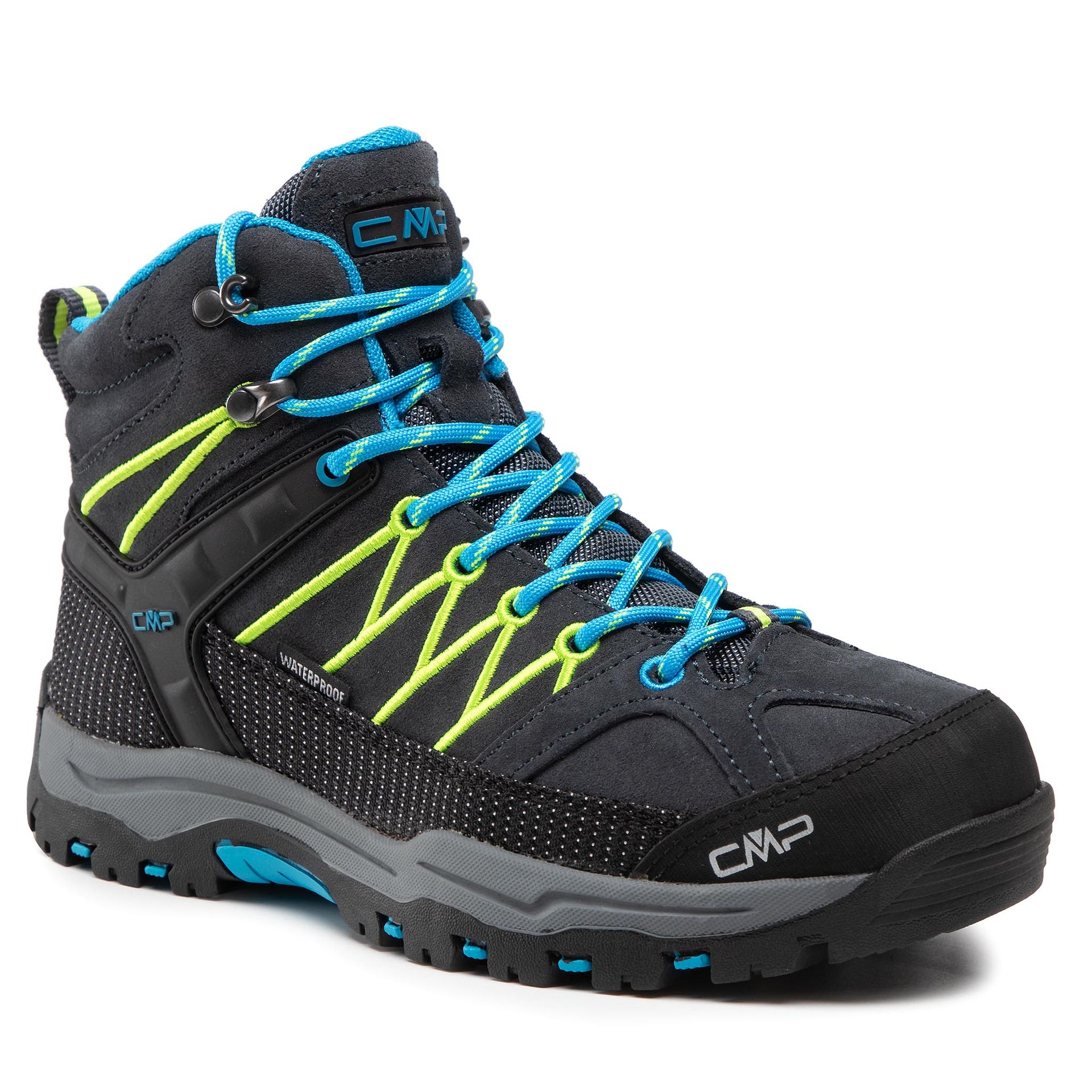 Trekkingi CMP - Kids Rigel Mid Trekking Shoes Wp 3Q12944J   Antracite/Yellow Fluo