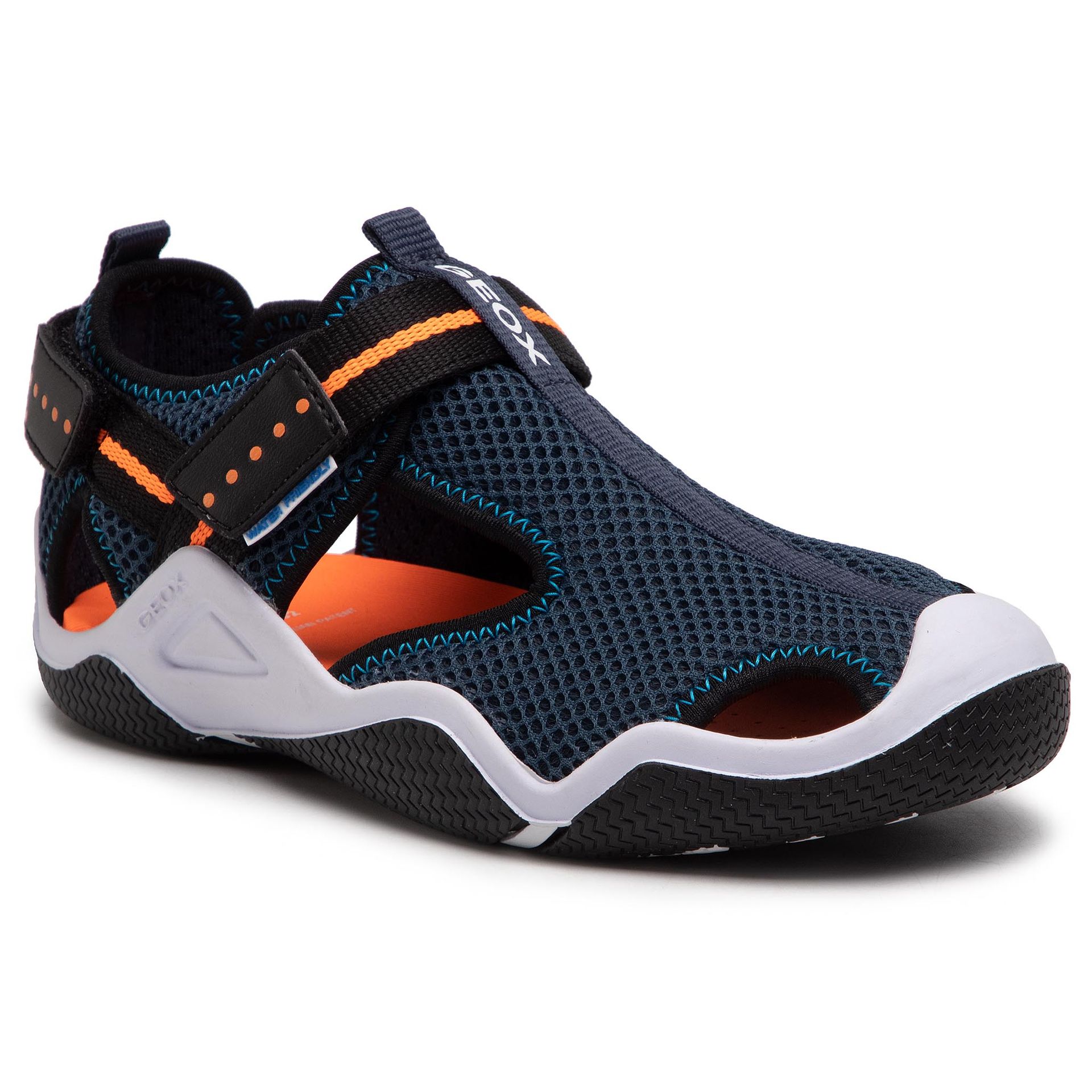 Geox Sandały J Wader B. A J1530A 00014 C4074 S Navy/Orangefluo