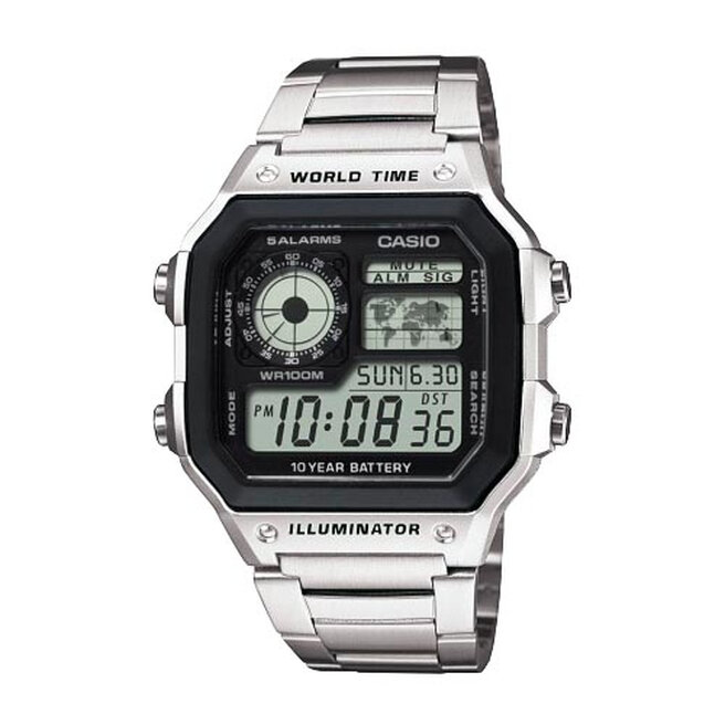 Zegarek Casio AE-1200WHD-1AVEF Silver/Silver