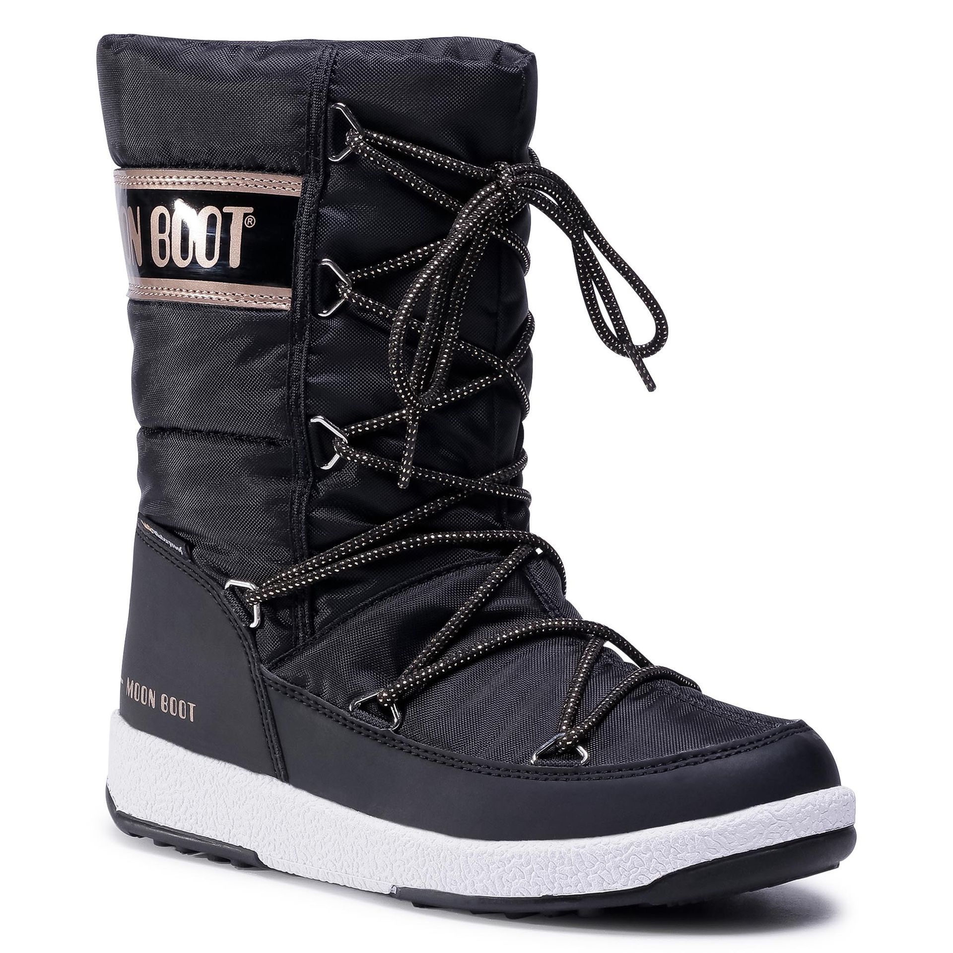 Opinie o Śniegowce MOON BOOT - Jr G.Quilted Wp 34051400005 D Black/Copper