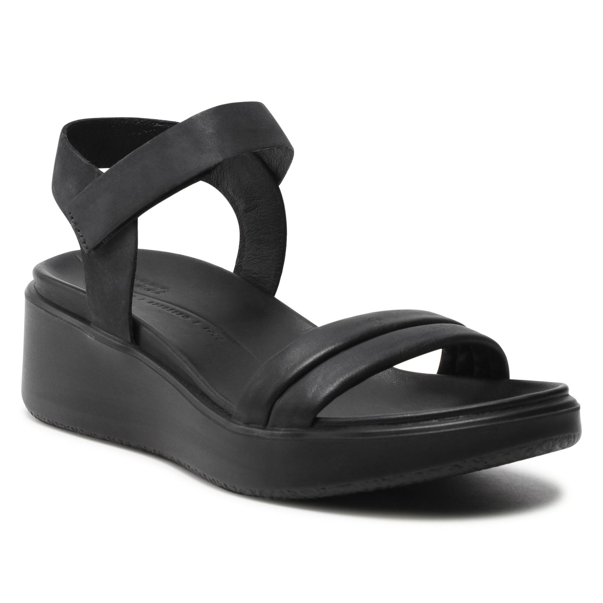 Ecco Sandały Flowt Wedge Lx W 27330351052 Black/Black