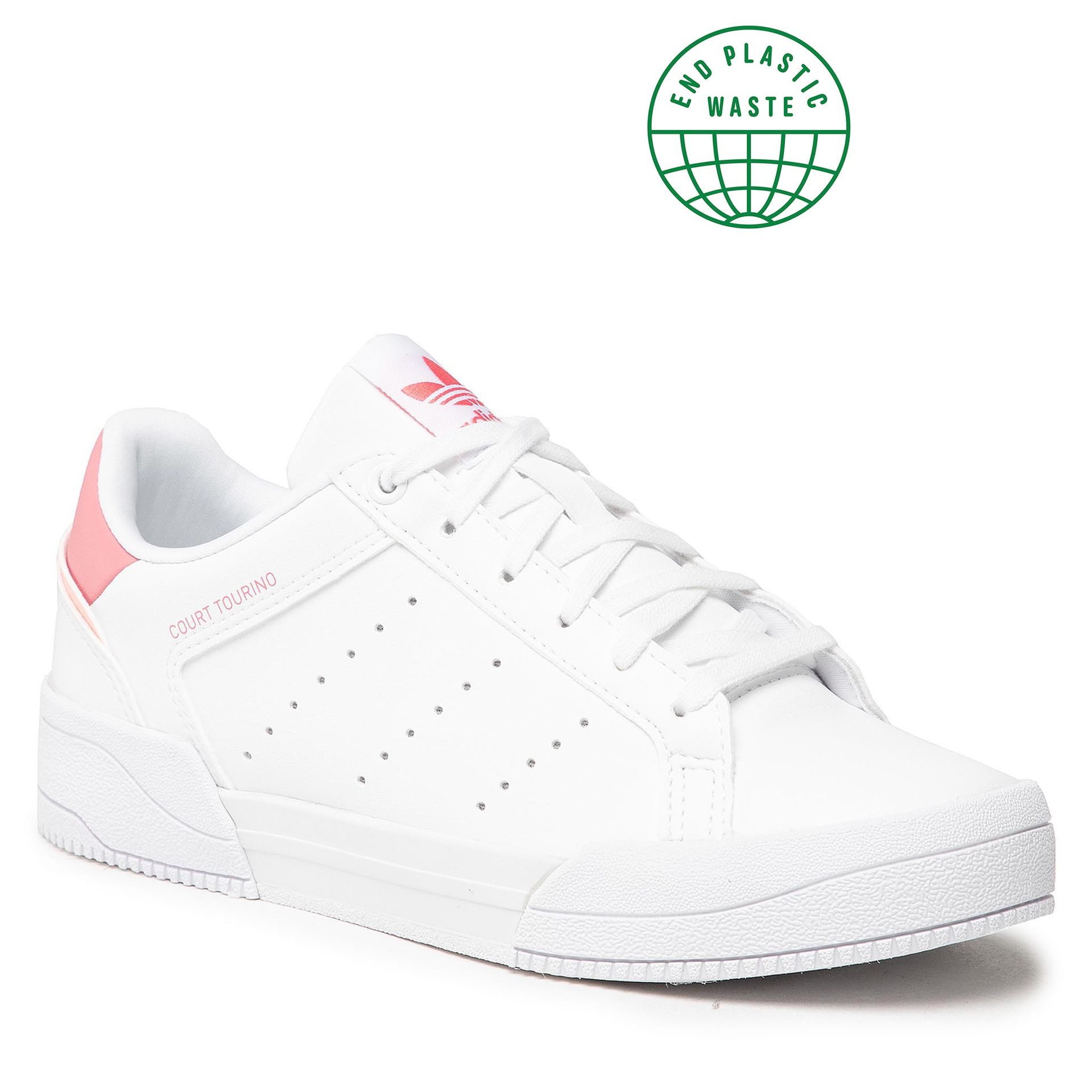 Adidas Buty Court Tourino J H00765 Ftwwht/Ftwwht/Hazros
