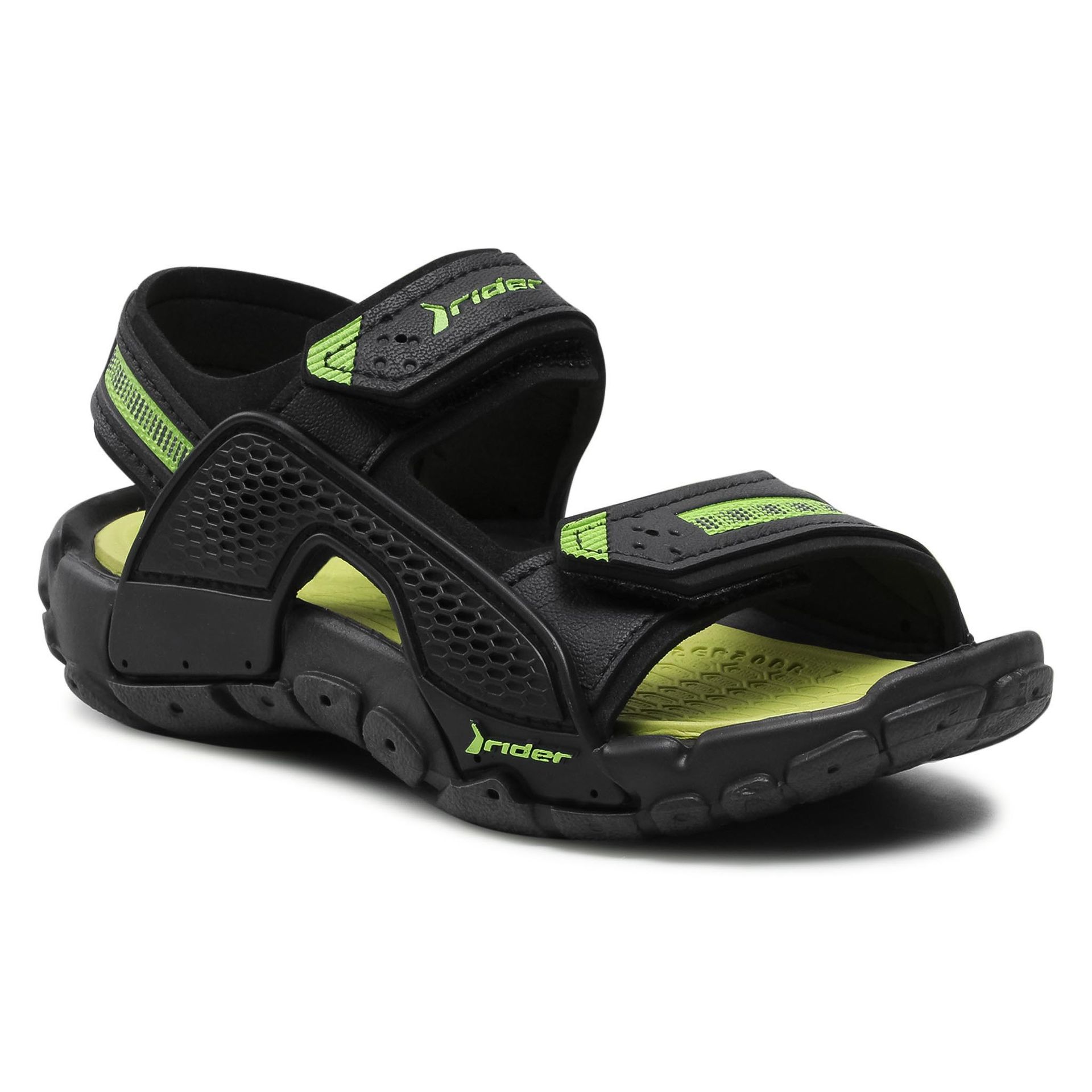 Rider Sandały Tender XII Kids 83066 Black/Black/Green 02235