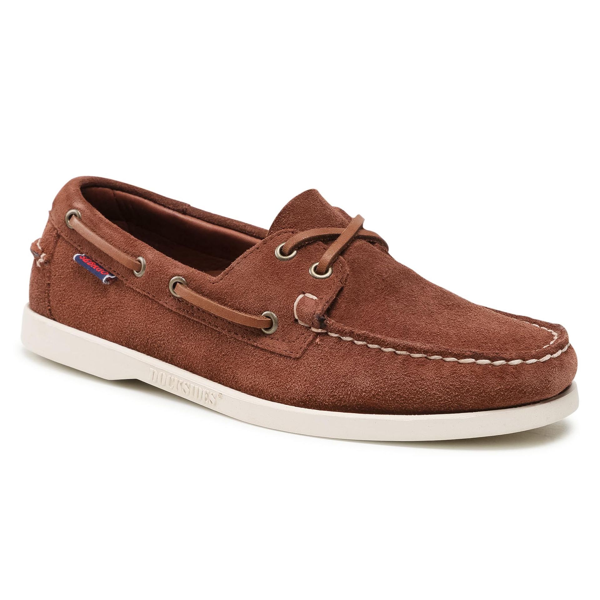 Sebago Mokasyny Portland Flesh Out 7111PTW Dk Brown 901