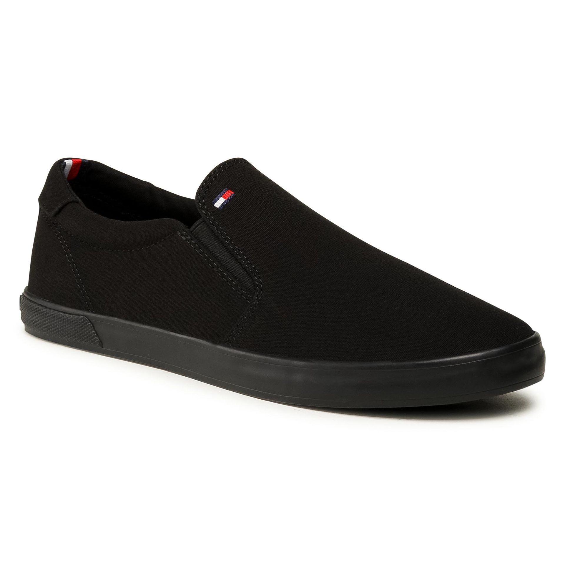 Tommy Hilfiger Tenisówki Iconic Slip On Sneaker FM0FM00597 Triple Black 0GK