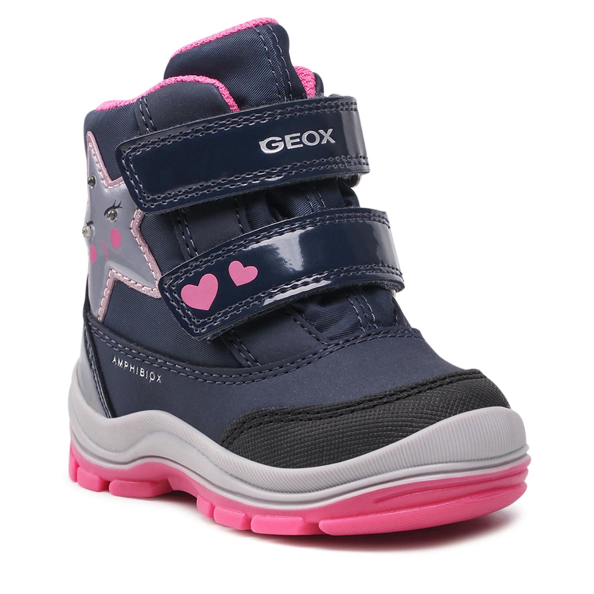 Geox Śniegowce B Flanfil G.B Abx A B163WA 050FU C4268 M Navy/Fuchsia