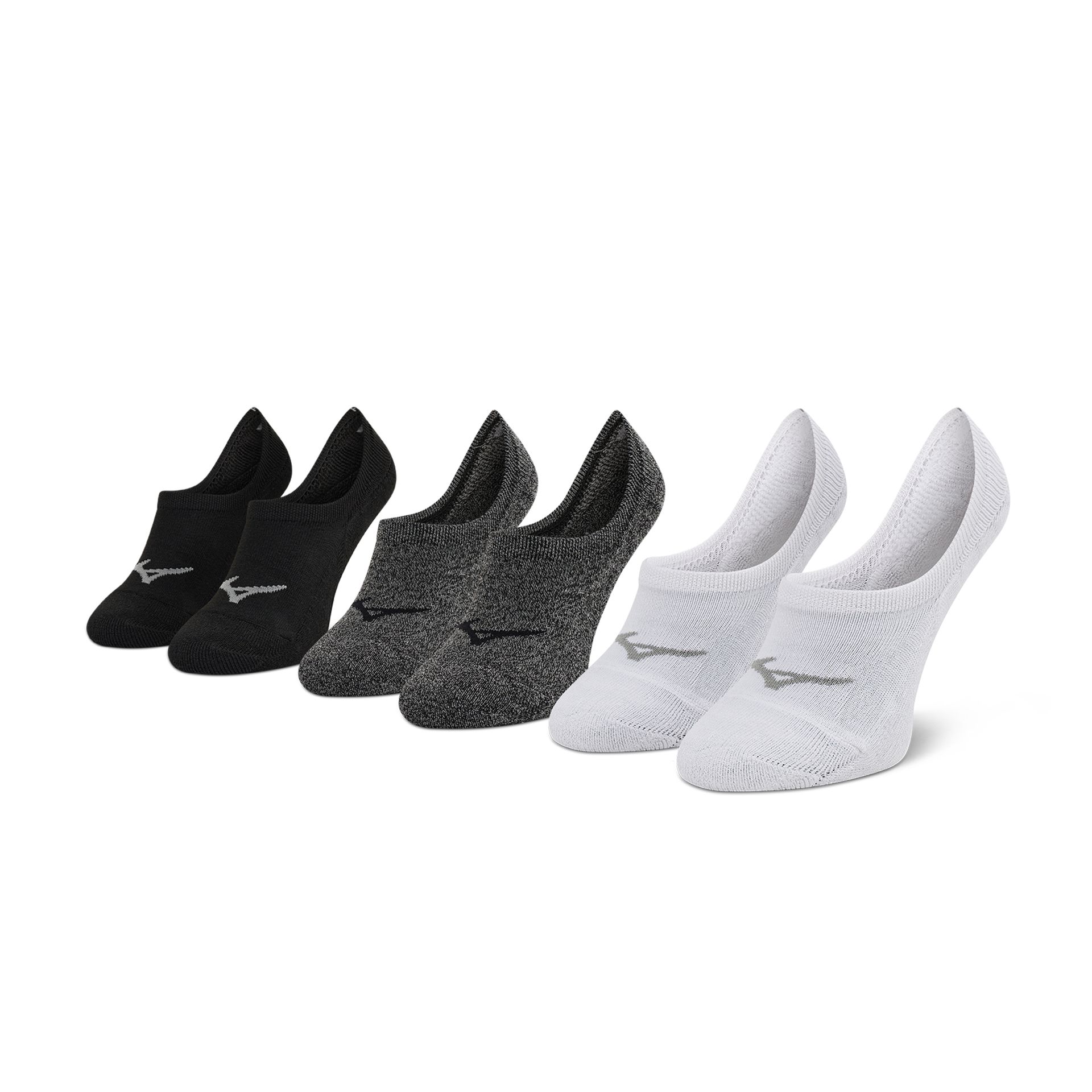 Mizuno Zestaw 3 par stopek męskich Super Short Socks 3P J2GX005577 White/Black/Grey